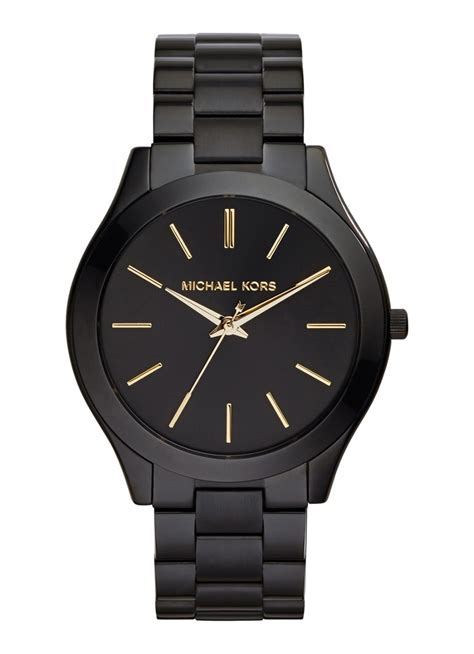 zwarte michael kors horloge